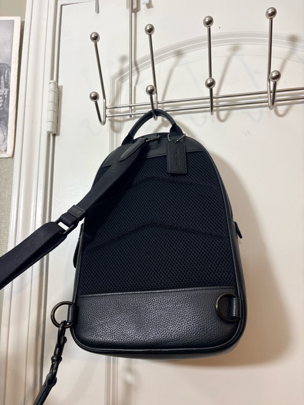 Coach Charter Pack Black Pebble Leather Sling (CP162) - Excellent - Picture 8 of 14